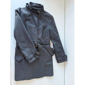over the Knee Trench Coat / Black,  size 10  100% cotton